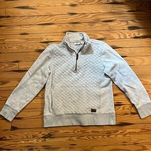 Grey Women's Quilted Quarter-Zip Pullover Sz X-Small